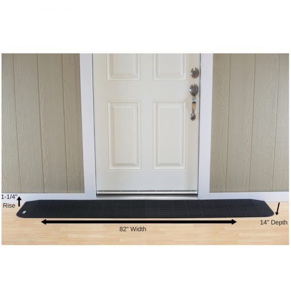 Handi Ramp ADA Compliant Rubber Threshold Ramp 11/4" Rise x 82" Wide